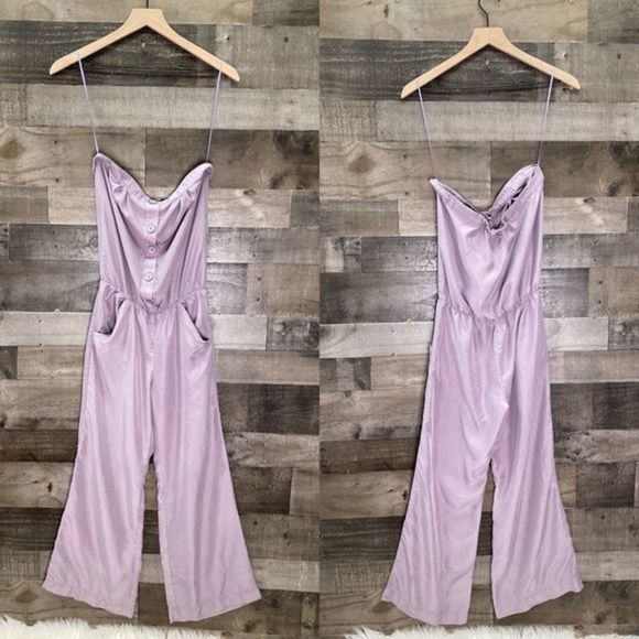 The Addison Story Silk Strapless Wide Leg Jumpsuit - Picture 2 of 8